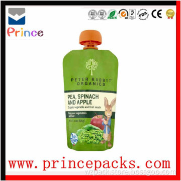 food grade laminated food pouch/ Liquid plastic packaging standing reusable food spout pouch/bag